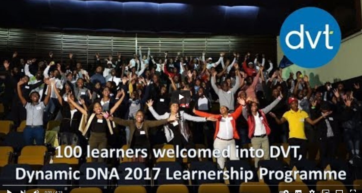 DVT, Dynamic DNA celebrate 100 learner intake for 2017 Learnership Programme